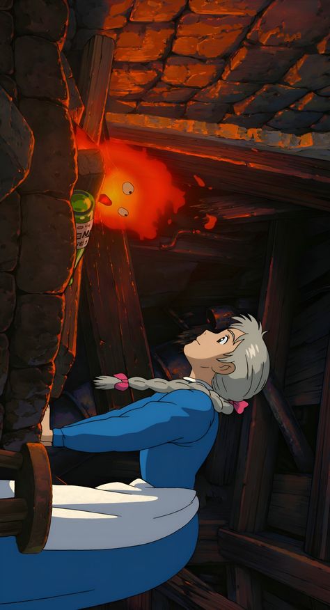 Ghibli Pc Wallpaper, Studio Ghibli Wallpaper 4k, Studio Ghibli Laptop Wallpaper, Ghibli Wallpapers, Wallpaper Ghibli, قلعة هاول المتحركة, Howl's Moving Castle Calcifer, Howls Moving Castle Wallpaper, Anime Wallpapers Aesthetic