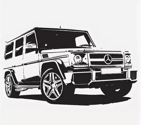 G Class Drawing, G Wagon Sketch, Realistic Drawing Reference, Mercedes Benz G Wagon, Benz G Wagon, Simple Car Drawing, Class Drawing, Car Advertising Design, Colouring Pics