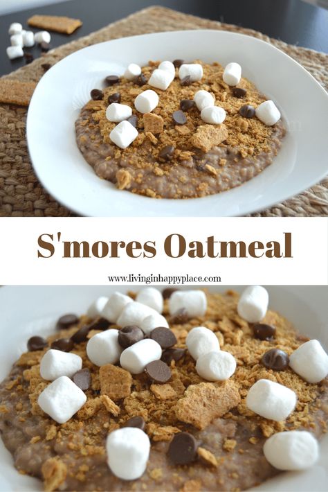 S'mores Oatmeal Recipe Easy Healthy Breakfast For Kids, School Morning Breakfast, Fun Kid Breakfast, Healthier Breakfast, Healthy Breakfast For Kids, Boys Food, Kid Recipes, School Morning, Easy Oatmeal