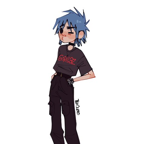 2-d Full Body Gorillaz, 2d Gorillaz Fanart Cute, 2d Gorillaz Outfits, Gorillaz 2d Fanart, Gorillaz 2-d, 2d Gorillaz Fanart, 2d Fanart, Gorillaz Art Style, Gorillaz Fanart