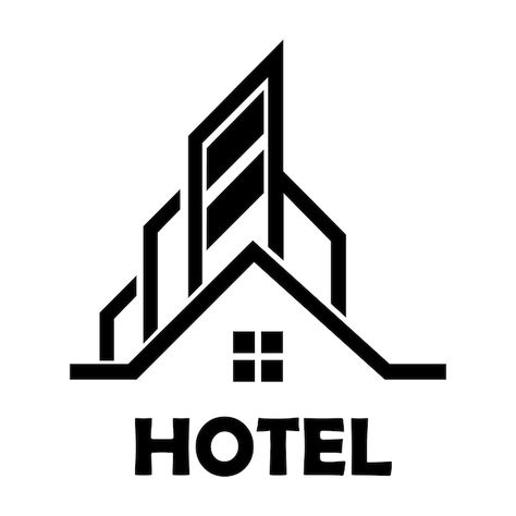 Logo For Hotel, Hotel Logo Design, Hotel Icon, Hotel Logo, Booking Hotel, Vector Logo, Vector Design, Design Template, Premium Vector