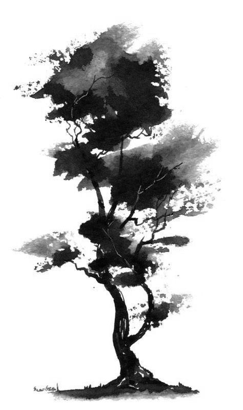 Inkwash Art, Japanese Ink Painting, Birch Tree Art, Chinese Landscape Painting, Watercolor Architecture, Landscape Sketch, Watercolor Paintings For Beginners, Tinta China, Architecture Drawing Art