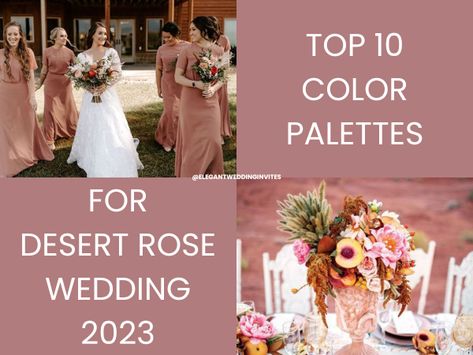 Desert Rose Color Palette Wedding, Desert Rose Wedding Decor, Desert Rose Wedding Theme, Desert Rose Wedding Color Scheme, Dessert Rose Wedding, Desert Rose Color Palette, Desert Rose Wedding Colors, Desert Rose Wedding, Rosewood Wedding