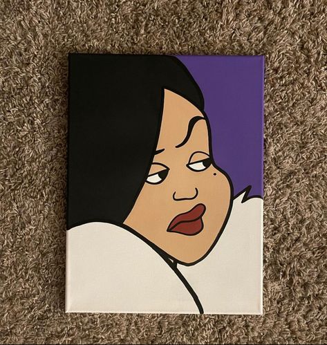 Penny Proud Painting, Cartoon Paintings Easy Canvas, Bratz Paintings Canvas, Cartoon Art Painting, 90s Cartoon Canvas Painting, Paintings Cartoon, Cartoon Canvas Art, Baddie Art, Disney Canvas Paintings