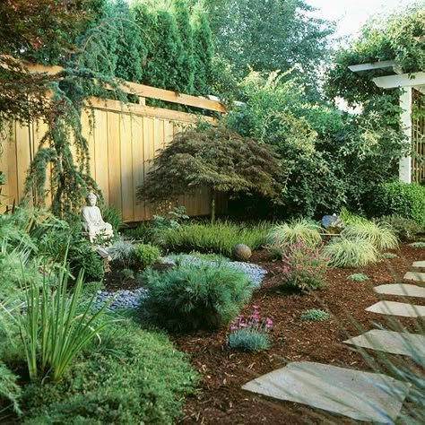 Here are some of our favorite landscaping ideas! Pin now for inspiration: http://www.bhg.com/gardening/landscaping-projects/landscape-basics/front-yard-landscaping-ideas/?socsrc=bhgpin021714zenoasis Landscape Ideas Front Yard Curb Appeal, Front Yards Curb Appeal, Small Front Yard Landscaping, Front Yard Design, Easy Landscaping, Low Maintenance Landscaping, Garden Shrubs, Have Inspiration, Front Yard Garden