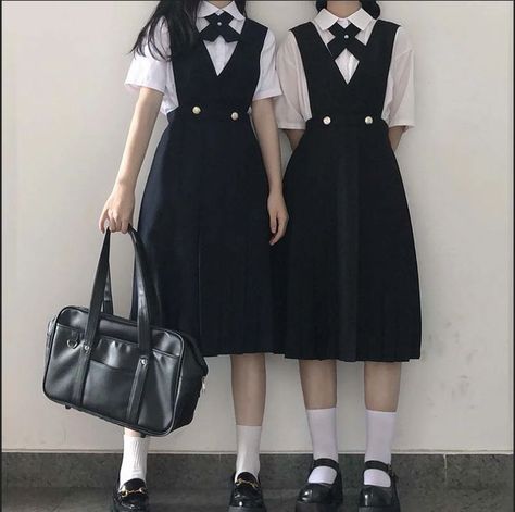 i like the shape of the bodice for this dress. kinda a pinafore type look. Modest Lace Wedding Dresses, School Uniform Dress, Japanese Uniform, High School Uniform, School Uniform Fashion, School Uniform Outfits, Mood Clothes, Fashion Sketches Dresses, Sketches Dresses