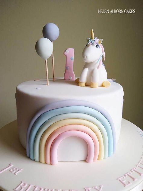 Unicorn First Birthday Cake cakedecorations 🌼 Unicorn Number Cake, Holiday Cake Decorating, Unicorn First Birthday, Alphabet Cake, Rainbow Unicorn Cake, My Little Pony Birthday Party, Number Cake Toppers, Unicorn Birthday Cake, Birthday Inspiration