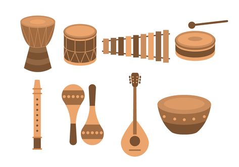 Free African Ethnic Musical Instrument Vector. Choose from thousands of free vectors, clip art designs, icons, and illustrations created by artists worldwide! African Instruments, Musical Instruments Clipart, Indian Instruments, Funny Text Pictures, Guitar Notes, Wallpaper Notebook, Music Drawings, Folk Instruments, African Music