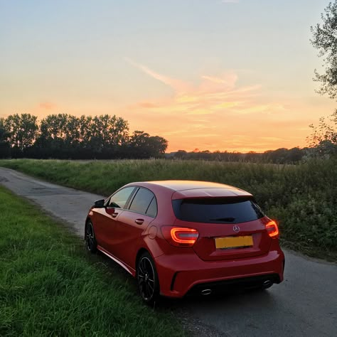 Mercedes A-Class W176 AMG Line Jupiter Red Mercedes A180 Amg, Mercedes Hatchback, Mercedes A180, Red Mercedes, Mercedes A Class, Mercedes Car, Vision Board 2023, My Vision Board, Red Aesthetic