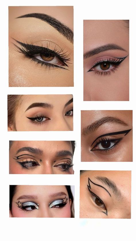 eyeliner girls fashion style makeup cute eyeliner butterfly black eyes simple eyeliner look cute line Eyeliner Butterfly, Cool Eyeliner Designs, Doll Eyeliner, Cool Eyeliner, Cute Eyeliner, Eyeliner Designs, Makeup Cute, Simple Eyeliner, Eyeliner Looks