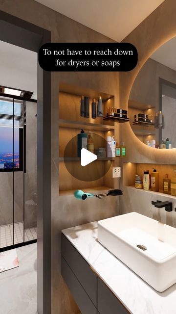 3 Concepts Pte Ltd. 🇸🇬 on Instagram: "'Lesser Might Be More' in your toilet renovation journey! 🚽✨ Sometimes, digging a few strategic holes in walls, floors, and ceilings can create surprisingly more space for storage and style. 🕳️💡 Watch our latest tip video to discover how embracing the unexpected can transform your bathroom into a storage-savvy haven. Because sometimes, it's the holes that make the whole difference! 😉

#RenovationExcellence #SkincareSanctuary #TransformationInProgress #RenovationAdventure #CraftingDreams #HomeRenovationMasters #DedicationToDesign #CraftingDreamSpaces #HomeRenovationStory #TransformationMatters #RenovationMagic #RenovationRevival #TurningOldIntoGold #SustainableRenovation #RenovationExcellence #NewBeginnings #RenovationExcellence #InteriorDesignMas Bedroom Ensuite Ideas, Bathroom Ceiling Ideas, Toilet Renovation, Sauna House, Bathroom Towel Decor, Bathroom Ensuite, Bathroom Hacks, Colorado Homes, February 3