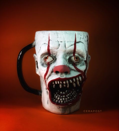 Realistic Anatomy, It Chapter 2, Scary Clown, Horror Decor, Halloween Prop, Gothic Gifts, Goth Home Decor, Scary Clowns, Face Mug