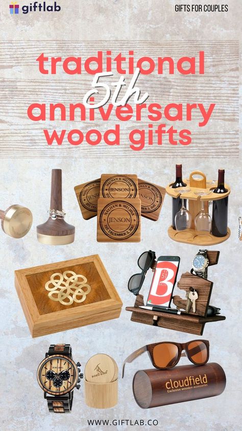 When you give an anniversary gift to your loved one, nothing can go wrong if you give something traditional while remaining romantic. Celebrate your years together with this gift guide that will definitely make your partner swoon! #giftideas #anniversarygifts #giftsforher #giftsforhim 5 Year Anniversary Gift Ideas For Her, 5th Anniversary Gift Ideas For Him, 5 Year Anniversary Gift Ideas, 5th Anniversary Gift Ideas, Two Love Birds, 5 Year Anniversary Gift, Anniversary Gift Ideas, Wood Anniversary Gift, Wood Anniversary