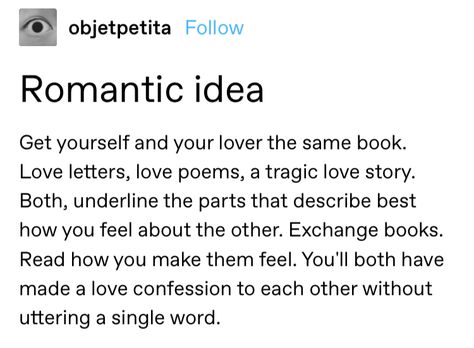 Romantic Gestures Aesthetic, Cute Things Boys Do, Hopeless Romantic Poems, Book Date Ideas, Cute Romantic Things, Romantic Things I Want To Experience, Casual Date Ideas, Ways To Be Romantic, Reading Date