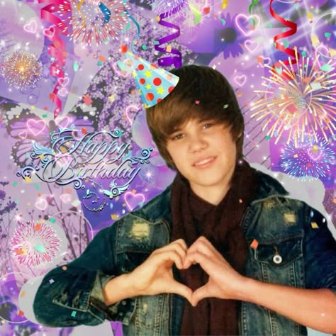 Young Justin Bieber, Justin Bieber Meme, Birthday Y2k, Justin Bieber, Happy Birthday, Birthday