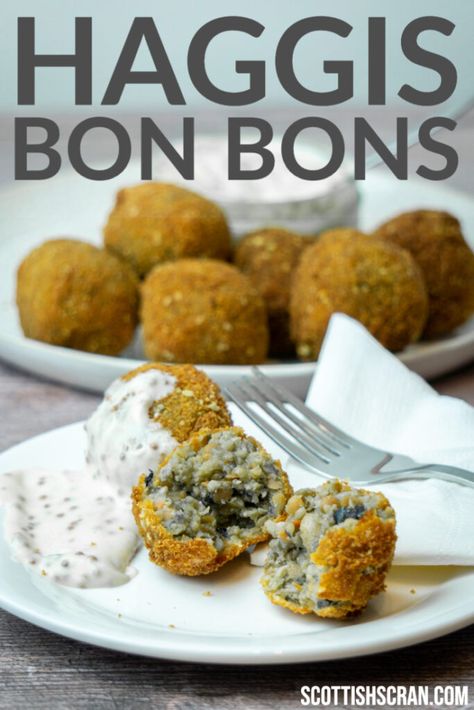 How to Make Haggis Bon Bons | Haggis Balls Recipe | Haggis Recipes | Scottish Recipes| Scotland Recipes| Authentic Scottish Recipes | Whisky Dipping Sauce Haggis Recipes, Scotland Recipes, Burns Night Recipes, Scottish Scran, Outlander Recipes, Haggis Recipe, Study 2023, Lotr Party, Bon Bons Recipe