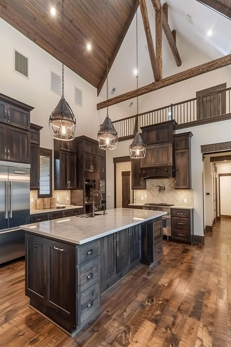 25 Barndominium Ideas - Remodr Kitchens In Barndominium, Dark Colored Barndominium, Barndominium Master Closet, Interior Barndominium Open Floor, Fancy Barndominium, Goth Barndominium, Barndominium Interior Kitchen, Barndominium Interior Open Floor Rustic, Modern Barndominium Ideas Interiors