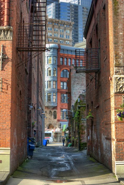 Alley - Seattle Seattle Street, Pacific Northwest, North West, Travel Dreams, Vintage Photos, Street Photography, Seattle, Photography, Travel