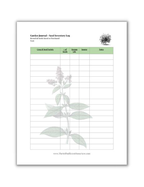 Seed Inventory, Chores Checklist, Inventory Printable, Chore Checklist, Southern Garden, Self Sufficient, Garden Journal, Free Summer, Heirloom Seeds