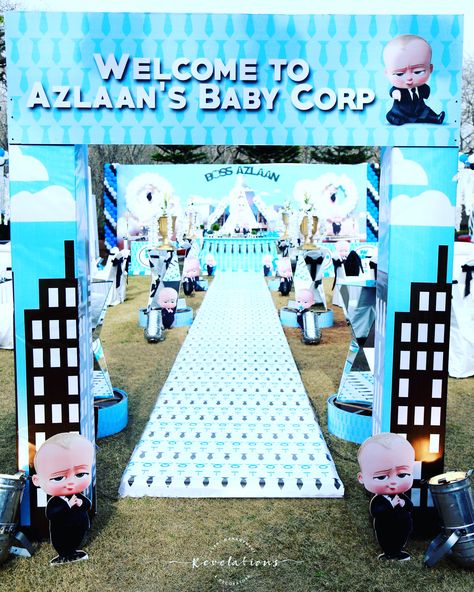 Boss Baby Photo Booth, Boss Baby Theme Party Decorations, Boss Baby Theme, Baby Shower Photo Booth Props, Happy Birthday Niece, Baby Birthday Party Theme, Boss Birthday, Baby Birthday Decorations