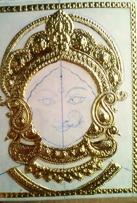 How to make the most authentic & divine Tanjore painting - Chola Impressions - An ISO certified company Step Illustration, 3d Relief Art, Tanjore Art, Mysore Painting, Tanjore Paintings, Durga Painting, Indian Handicrafts, Tanjore Painting, Madhubani Art