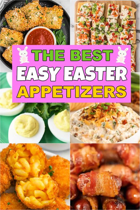 We have 25+ Quick and Easy Easter Appetizers that are simple to make and sure to be a hit. These recipes are budget friendly and easy to put together. Easter Apps Easy, Easy Easter Finger Food Ideas, Easter Appetizers For Kids, Easy Spring Appetizers For A Party, Appetizer Recipes Easter, Appetizers For Easter Dinner, Easter Appetizers Ideas Easy, Finger Foods For Easter Appetizer Ideas, Easter Apps Appetizers