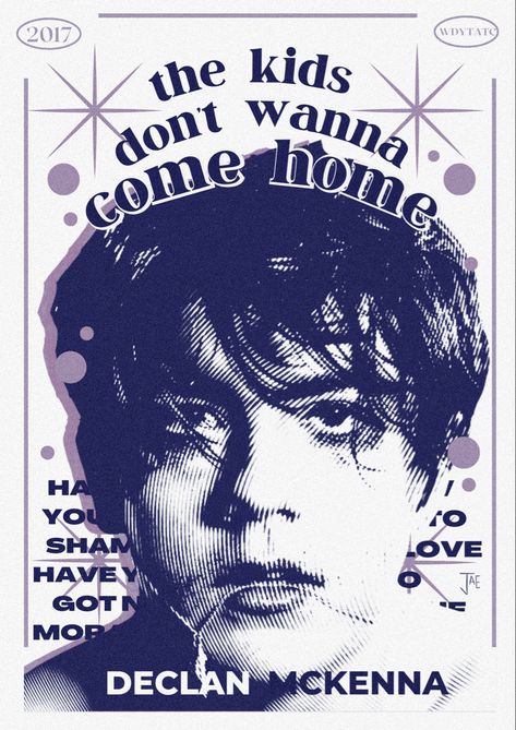 Declan Mckenna Poster Vintage, Declan Mckenna Poster Prints, Declan Mckenna Poster, Declan Mckenna Aesthetic, Printable Wall Collage, Declan Mckenna, Music Poster Ideas, Pastel Poster, Uni Room