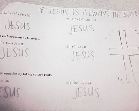 Jesus Is The Answer Funny Exam Answers, English Exam Papers, Funny Test Answers Student, Genius Test, Funny School Answers, Funny Test Answers, Student Exam, Funny Test, Exam Answer