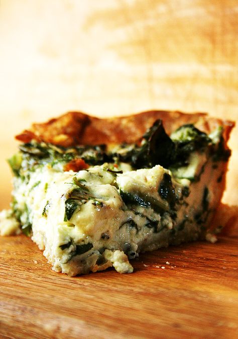 The custard, a ratio of 1 cup crème fraîche to 1 cup whole milk to 5 eggs, makes Tartine's quiche so fabulous. It's smooth with a slight tang and utterly delicious. Tart Dough, Crustless Quiche, Table Salt, Ice Water, Swiss Chard, Quiche Recipes, Chard, Kitchen Recipes, Brunch Recipes