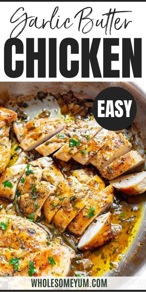 Chicken Breast Recipes Baked, Chicken Breast Recipes Easy, Butter Chicken Recipe, Easy Chicken Dinner Recipes, Garlic Butter Chicken, Chicken Dishes Recipes, Poultry Recipes, Butter Chicken, Garlic Butter