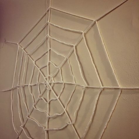 I wanted to make some halloween decorations this year for my apartment, so I created this cute spider web for the wall. Now I just need to make some spiders! #crochetersofinstagram #spiderweb #halloweendecor #crochetdecor #spiders #croxhetpattern #crocheter #crochetaddict #crochetallday