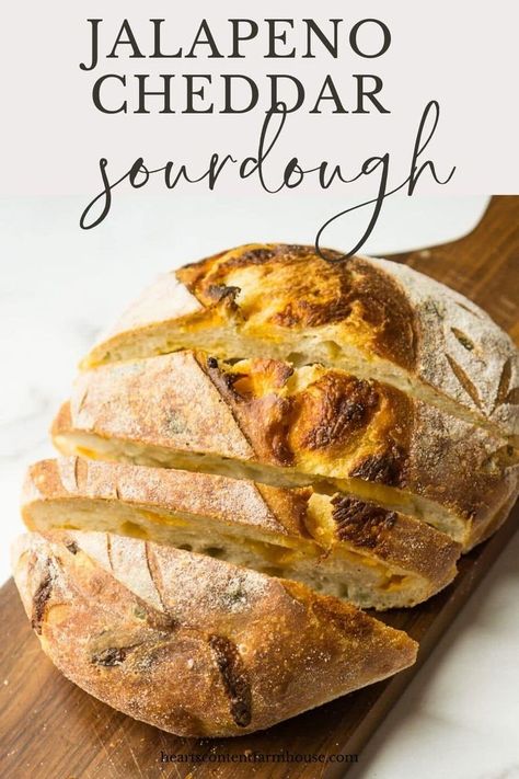 Dill And White Cheddar Sourdough Bread, Jalapeno Cheese Sourdough Bread Recipe, Sourdough Artisan Loaf, Cheddar Jalapeno Sourdough, Jalapeno Sourdough Bread, Sourdough Jalapeno Cheddar Bread, Sandwiches With Sourdough Bread, Jalapeño Cheese Sourdough Bread, Sourdough Bread Recipe Flavor