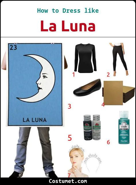 La Luna (Loteria Cards) Costume Loteria Cards Costume, Loteria Costumes Ideas, Loteria Costume, Cards Costume, Stars Headband, Comfortable Black Shoes, Card Costume, Loteria Cards, Star Headband