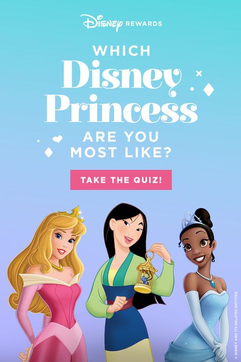 We bet you’ve wondered it: Which Disney Princess does your personality come closest to resembling? Maybe you’re a total bookworm, or a bit of a fighter; you might hear the sea calling your name, or perhaps you believe dreams only come true with hard work. Well, queue up your Princess playlist and get ready to share (and brag) with your friends. After just a few fun questions, our personality quiz will reveal the Disney Princess who matches your spirit the closest! Every Disney Movie List, Me As A Disney Princess, Does Your Best Friend Know You Quiz, Buzzfeed Disney Princess, Disney Princess As Moms, Which Disney Character Are You Quiz, How Well Does Your Best Friend Know You, Buzzfeed Disney Princess Quizzes, What Disney Character Am I Quiz