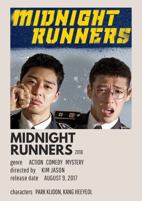 Minimalist poster korean drama Midnight Runners Poster, Kdrama List, Drama Films, Kdrama Poster, Midnight Runners, Drama Tv, Anime Smile, Drama Tv Shows, Korean Drama List