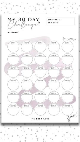 Free 30 Day Challenge Tracker Printable – The Busy Club 30 Day Challenge Tracker Free Printables, 30 Day Challenge Template Free Printable, 30 Day Habit Tracker Free Printables, Challenge Tracker Free Printable, 30 Day Tracker, 30 Day Challenge Tracker, Gym Tracker, Jump Rope Challenge, Fitness Tracker Printable