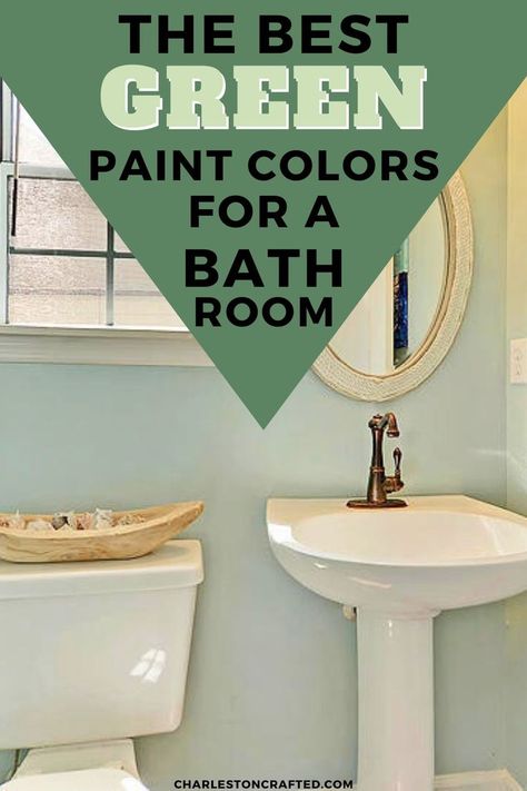 Ready to paint your bathroom? Here are the best green paint colors for a bathroom and tips for picking the perfect shade! Bright Green Bathroom, Green Powder Room, Best Green Paint Colors, Green Bathroom Colors, Green Bathroom Paint, Light Green Bathrooms, Powder Room Paint Colors, Small Bathroom Paint Colors, Powder Room Paint