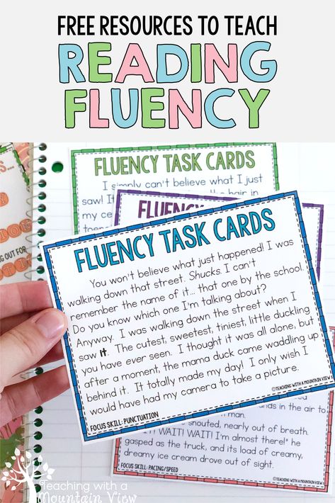 How are you teaching your students to be fluent readers in upper elementary? This skill is a vitally important precursor for efficiency and comprehension and can give a great leg-up in state testing! Check out my FREE reading fluency lesson series to get your #upperelementary students on their way to becoming fluent readers in no time. Reading Fluency Activities Upper Elementary, Reading Fluency Grade 4, Building Reading Fluency, Fluency Lesson Plans 2nd Grade, Science Of Reading Fluency, 2nd Grade Fluency Activities, Upper Elementary Science Of Reading, 3rd Grade Inference Activities, Phonics For Older Students Upper Elementary