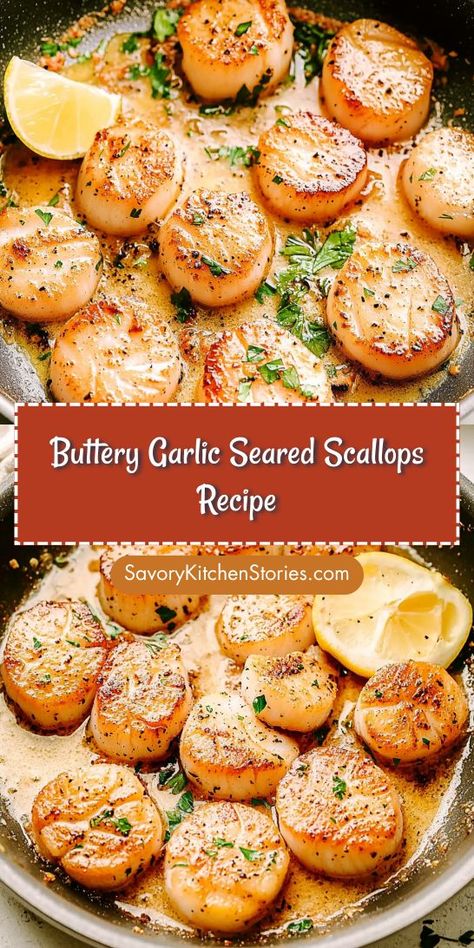 Searching for a show-stopping seafood dish? This Buttery Garlic Seared Scallops Recipe is packed with flavor and perfect for any dinner. Be sure to save this scallops dinner idea for a delightful culinary experience that will leave everyone asking for seconds! Scallops Dinner Ideas, Scallops Dinner, Seared Scallops Recipe, Scallops Recipe, Seared Scallops, Sea Scallops, Scallop Recipes, Scallops Seared, Kitchen Stories