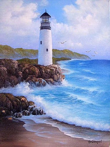 Francine Henderson Lighthouse Watercolor, Lighthouse Drawing, Lighthouse Painting, Waterfall Landscape, Lighthouse Pictures, Lighthouse Art, Painting Inspo, Loft Design, Canvas Art Wall Decor