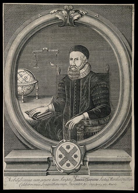 John Napier, seated, wearing a skull cap, his right hand res Wellcome V0004218 - Category:John Napier (mathematician) - Wikimedia Commons John Napier, St Cuthbert, England And Scotland, A Skull, Stippling, Skull Cap, Wikimedia Commons, 17th Century, Right Hand