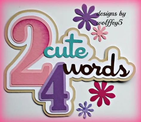 Scrapbook Die Cuts, Wedding Titles, Scrapbook Design Layout, Paper Piecing Scrapbooking, Scrapbook Borders, Scrapbook Titles, Cute Words, Premade Scrapbook, Scrapbook Page Layouts