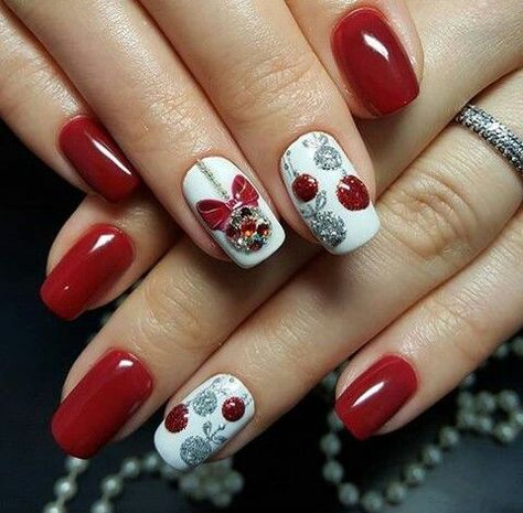 Beauty Nails Design, Cute Christmas Nails, Trendy Nail Art Designs, Christmas Gel Nails, Stiletto Nails Designs, Christmas Nail Art Designs, Winter Nail Designs, Trendy Nail Art, Xmas Nails