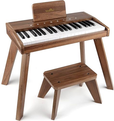 Amazon.com: Dreamon Kids Digital Piano Keyboard, Music Educational Instrument Toy, Wood Piano for 3+ Girls and Boys , Christmas & Birthday Gifts for Kids Ages 6-12 Years Old : Toys & Games Wood Piano, Keyboard Music, Piano Decor, Kids Piano, Toy Piano, Toy Wood, Keyboard Stickers, Kids Music, Musical Plays