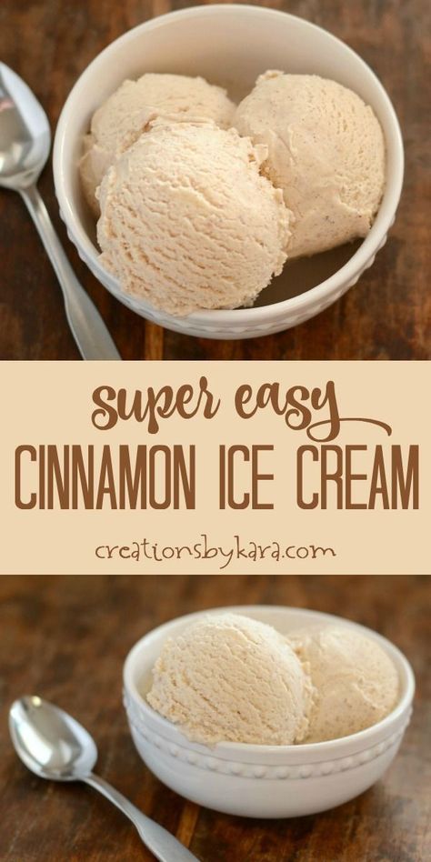 Homemade Cinnamon Ice Cream, No Cream Ice Cream Recipe, Home Made Ice Cream Recipes With Machine, Ice Cream Recipes For Ice Cream Maker, Cinnamon Ice Cream Recipe, Apple Ice Cream, Christmas Ice Cream, Cinnamon Ice Cream, Easy Ice Cream Recipe