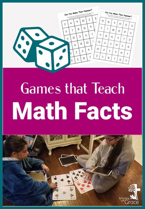 Are you looking for ways to make teaching math facts more fun? These ideas will teach you how to use games to teach math facts. How To Teach Math, Teaching Math Facts, Math Fact Games, Tutoring Ideas, Math Facts Addition, Math Fact Practice, Make Your Own Game, Physical Play, Games To Play With Kids