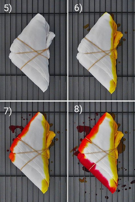 How To Tie-dye – Easy Patterns For Beginners Tie Dye Handkerchief Diy, Tye And Dye Pattern, Easy Tie Dye Patterns Step By Step, Advanced Tie Dye Patterns, Cool Tie Dye Patterns Step By Step, Simple Tie Dye Patterns, Tie Dye Patterns Tutorials, Tie Dye Techniques Pattern, Easy Diy Tie Dye