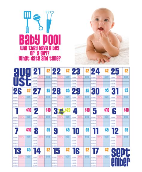 Baby Betting Pool Dadchelor Party, Babyq Shower, Birth Pool, Baby Due Date Calendar, Diaper Party, Gambling Gift, Baby Due Date, Free Calendar Template, Baby Calendar