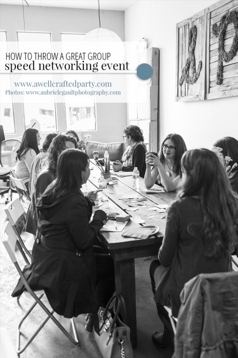 7 Tips for Throwing a Successful Speed Networking Event - A Well Crafted Party Business Mixer Events, Networking Event Ideas, Networking Women, Womens Networking Event, Business Networking Event, Marketing Goodies, Networking Party, Women’s Networking Event, Networking Ideas