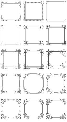 Essential Vintage Vector Pack - 930 vector ornaments, 465 decorative frames, 93 vector illustrations Frames Borders Design, Drawing Frames Border, Frame Drawing Ideas, Page Decoration Border, Vintage Border Design, Boarders Designs, Vector Ornaments, Frame Drawing, Page Frames